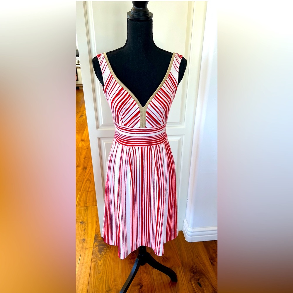 ANTHROPOLOGIE MIDI DRESS V NECK SZ-M LIKE NEW SZ-6 ❤️🥰😍